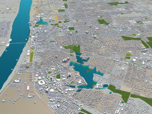 baton rouge city louisiana usa 40km 3D मॉडल