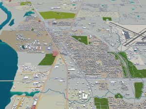 baton rouge city louisiana usa 40km 3D मॉडल