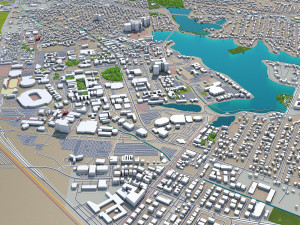 baton rouge city louisiana usa 40km 3D मॉडल