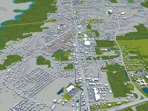 baton rouge city louisiana usa 40km 3D मॉडल