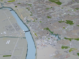 baton rouge city louisiana usa 40km 3D मॉडल