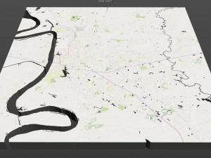 baton rouge city louisiana usa 40km 3D मॉडल