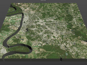 baton rouge city louisiana usa 40km 3D मॉडल