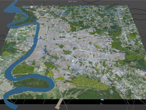 baton rouge city louisiana usa 40km 3D मॉडल