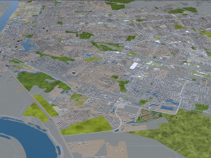 baton rouge city louisiana usa 40km 3D मॉडल