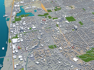baton rouge city louisiana usa 40km 3D मॉडल