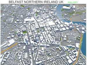 Belfast city northern ireland uk 30km Modèle 3D