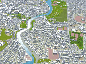 Belfast city northern ireland uk 30km Modelo 3D