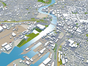 Belfast city northern ireland uk 30km Modelo 3D