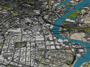 Belfast city northern ireland uk 30km Modelo 3D