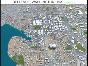 bellevue city washington abd 30km 3D Model