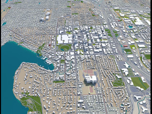 bellevue city washington usa 30km 3D Model