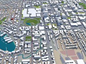 bellevue city washington usa 30km 3D Model