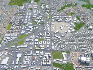 bellevue city washington usa 30km 3D Model