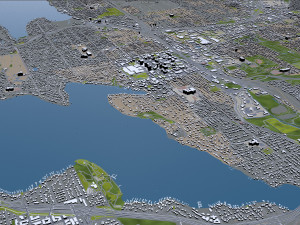 bellevue city washington usa 30km 3D Model