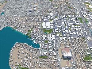 bellevue city washington usa 30km 3D Model