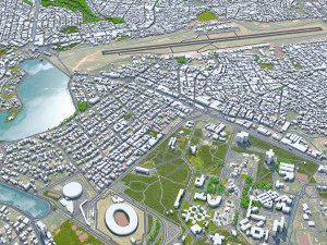 Belo horizonte city brazil 40km 3D Model