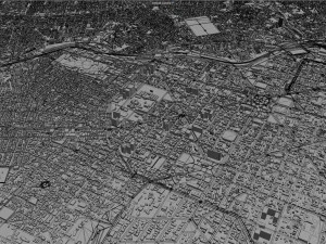 Belo horizonte city brazil 40km 3D Model
