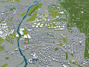 bergamo city italy 30km Modelo 3D