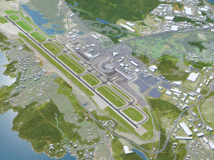 Bergen city norway 50km Model 3D