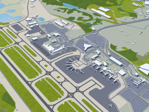 Bergen city norway 50km Model 3D