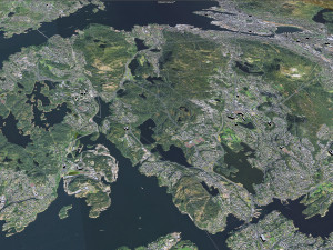 Bergen city norway 50km Model 3D