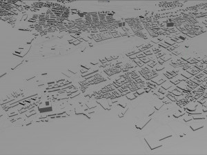 Bergen city norway 50km Model 3D