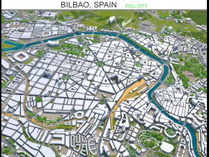 ビルバオ市 スペイン 50km 3Dモデル
