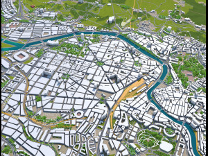 bilbao city spain 50km 3D Model