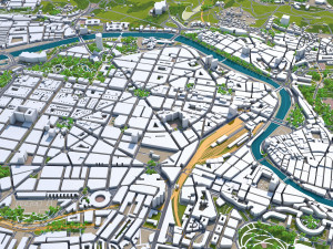 bilbao city spain 50km 3D Model