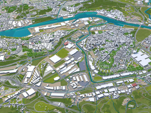 bilbao city spain 50km 3D Model