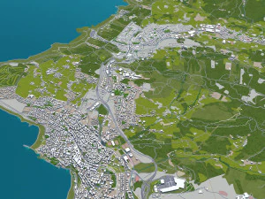 bilbao city spain 50km 3D Model