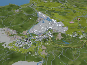 bilbao city spain 50km 3D Model
