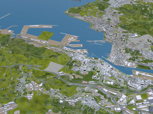 bilbao city spain 50km 3D Model