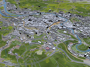 bilbao city spain 50km 3D Model