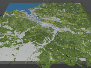 bilbao city spain 50km 3D Model