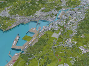 bilbao city spain 50km 3D Model