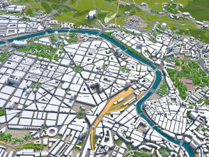 bilbao city spain 50km 3D Model