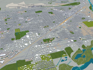 billings city montana usa 40km 3D Model