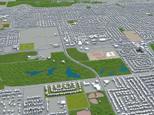 billings city montana usa 40km 3D Model