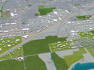 billings city montana usa 40km 3D Model
