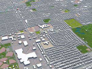 billings city montana usa 40km 3D Model
