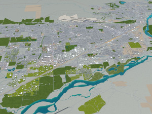 billings city montana usa 40km 3D Model