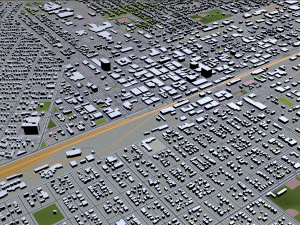 billings city montana usa 40km 3D Model