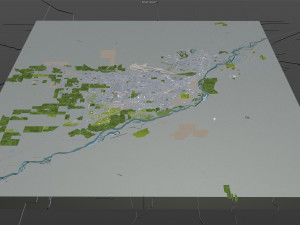 billings city montana usa 40km 3D Model