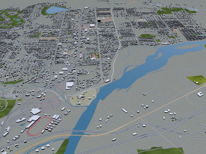 billings city montana usa 40km 3D Model