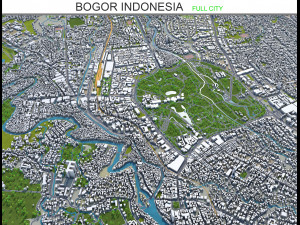bogor city indonesia 20km 3D Model