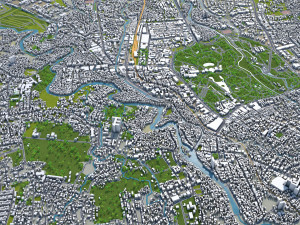 bogor city indonesia 20km 3D Model