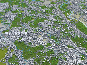 bogor city indonesia 20km 3D Model