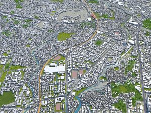 bogor city indonesia 20km 3D Model
